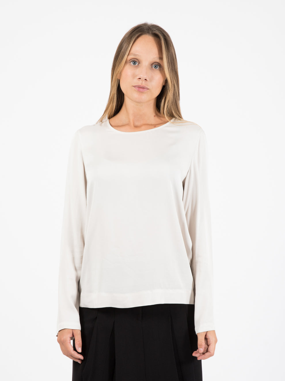Blusa Elisa in viscosa gesso