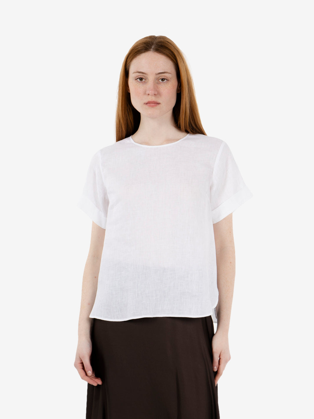 Blusa Melissa in lino bianca