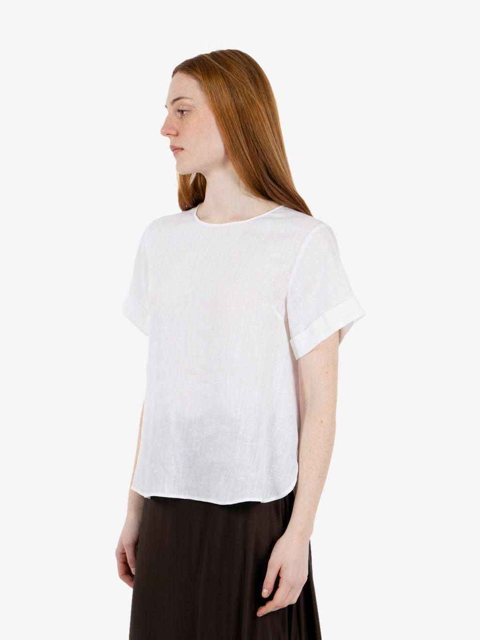 Blusa Melissa in lino bianca