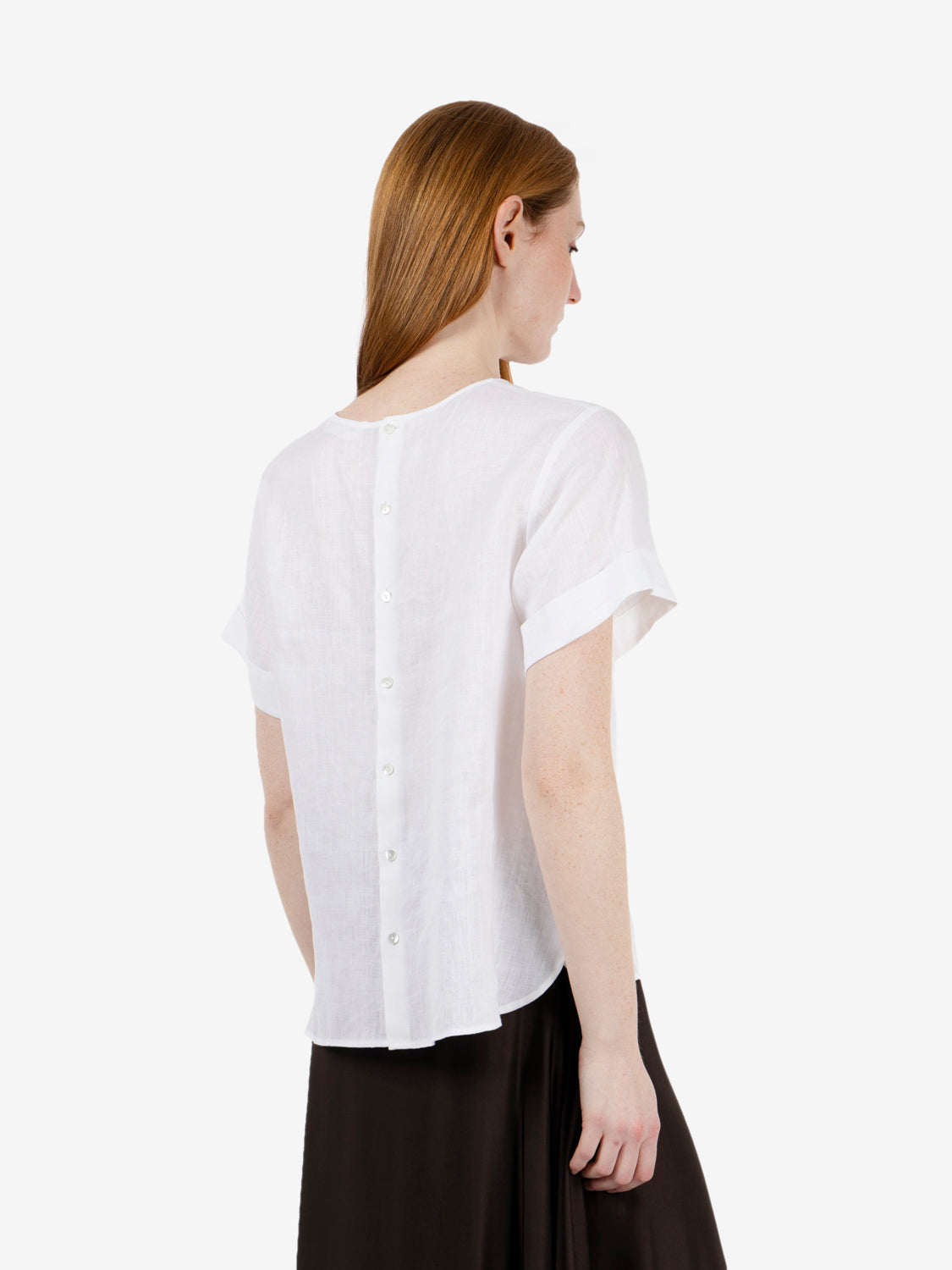 Blusa Melissa in lino bianca