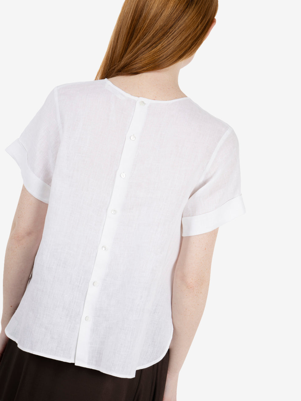 Blusa Melissa in lino bianca