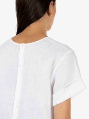 XACUS - Blusa Melissa in lino bianco