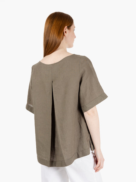 Blusa Melissa in lino verde