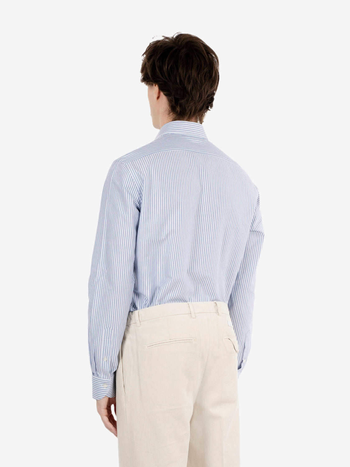 Camicia a righe travel azzurro