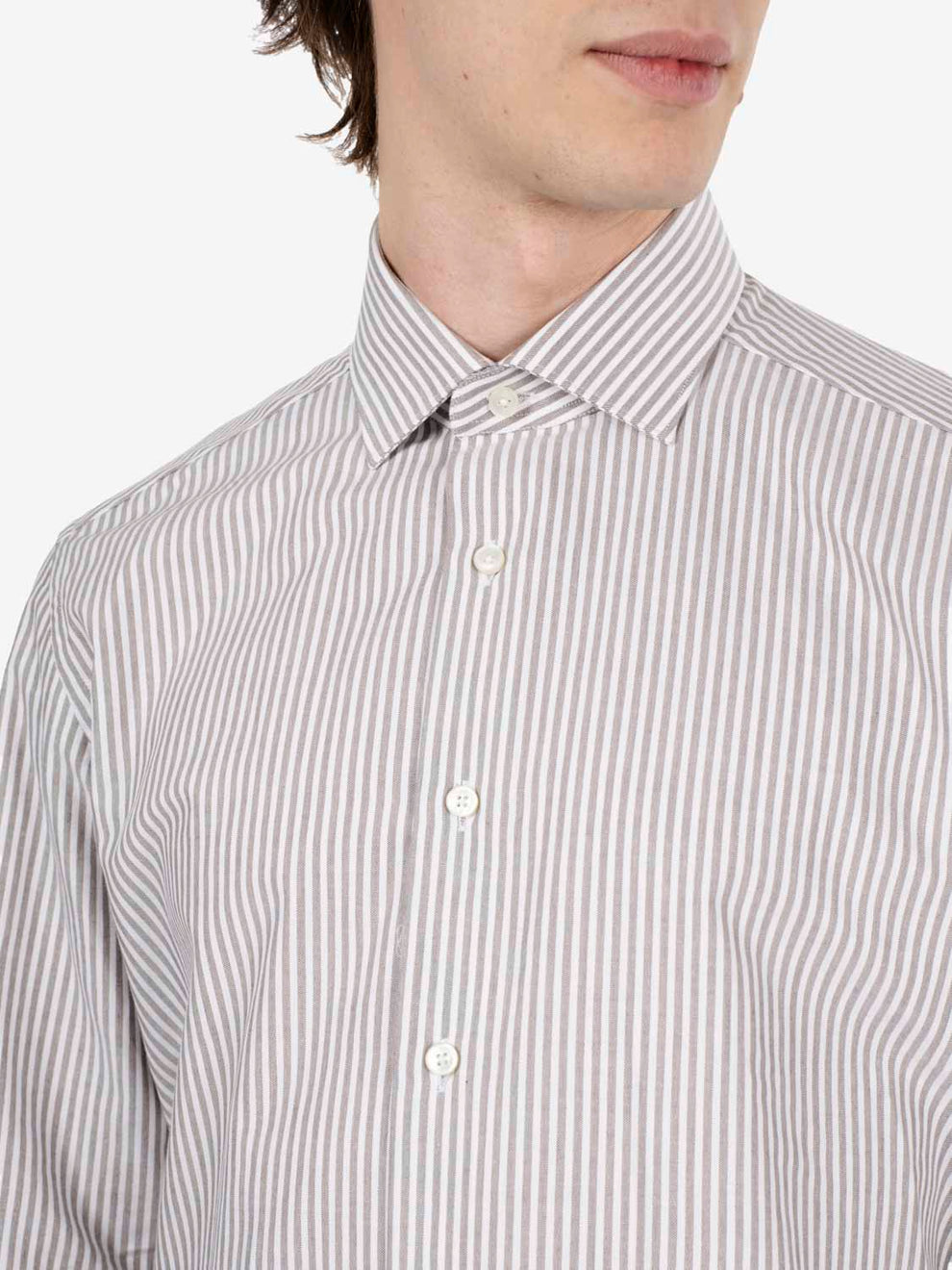 Camicia a righe travel moro