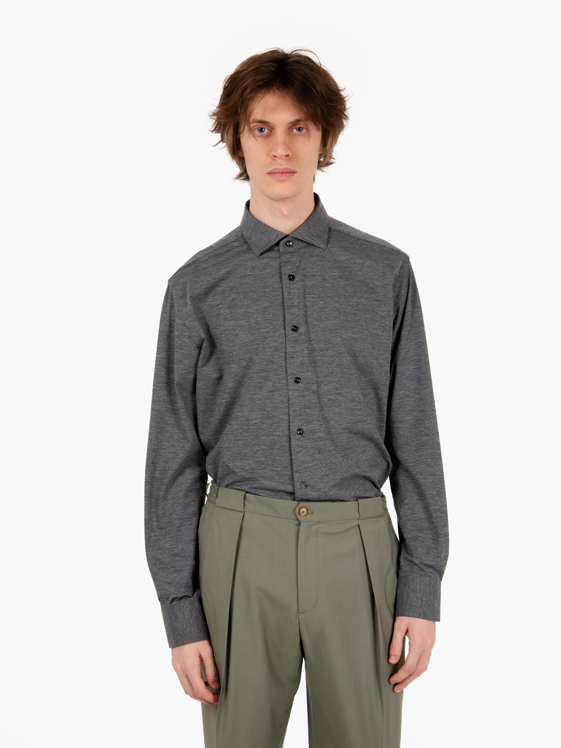 Camicia Active fiammato antracite