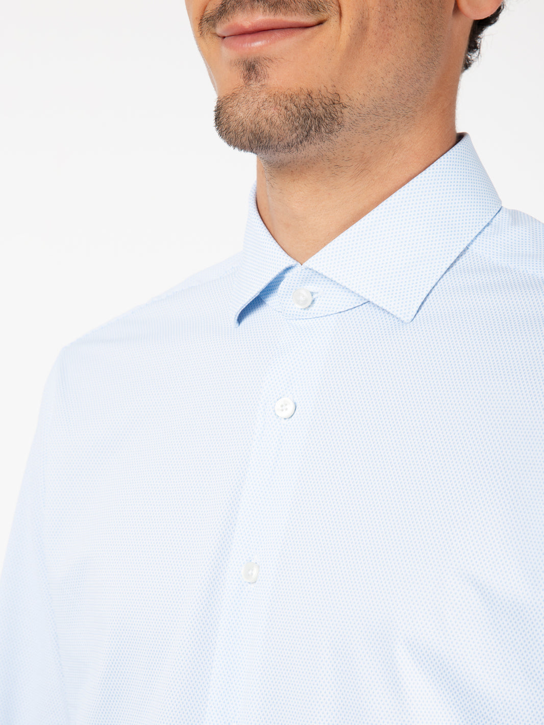 Active micro patterned white shirt