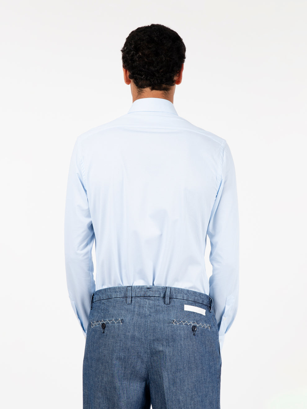 Active micro patterned white shirt