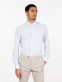 Active shirt micro-pattern white / blue