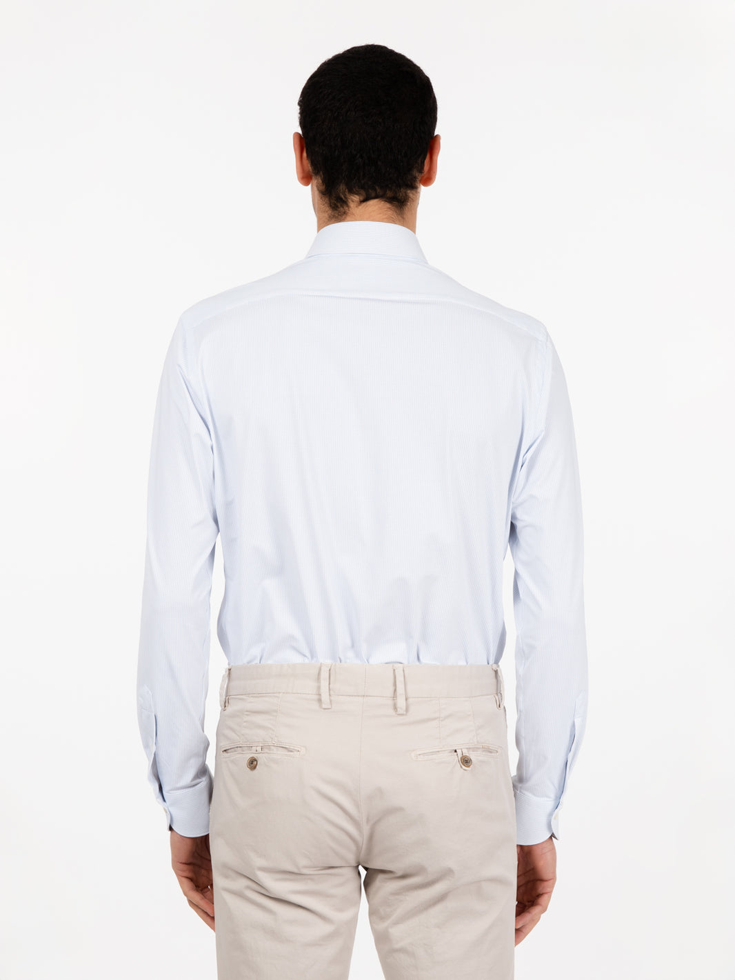 Active shirt micro-pattern white / blue