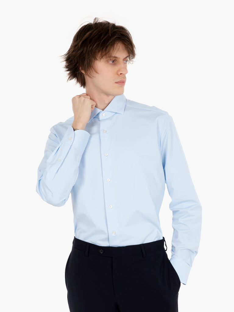 XACUS - Camicia Active tailor fit azzurro