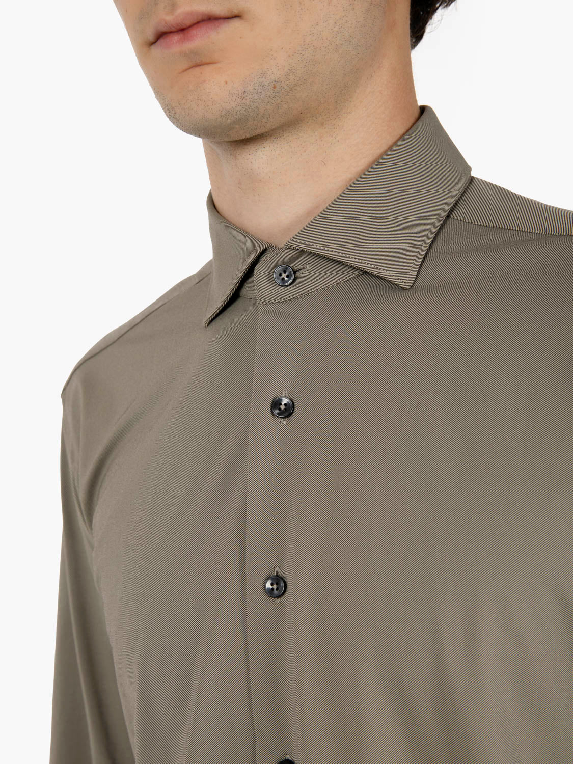 Active tailor fit khaki shirt