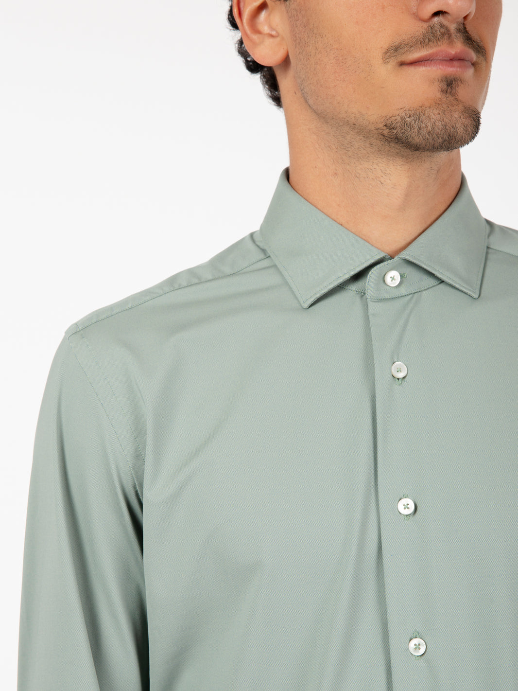 Camicia active tailor fit verde