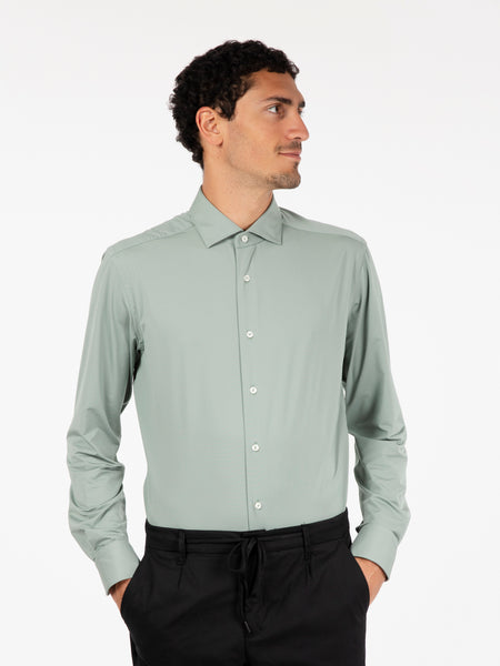 Camicia active tailor fit verde