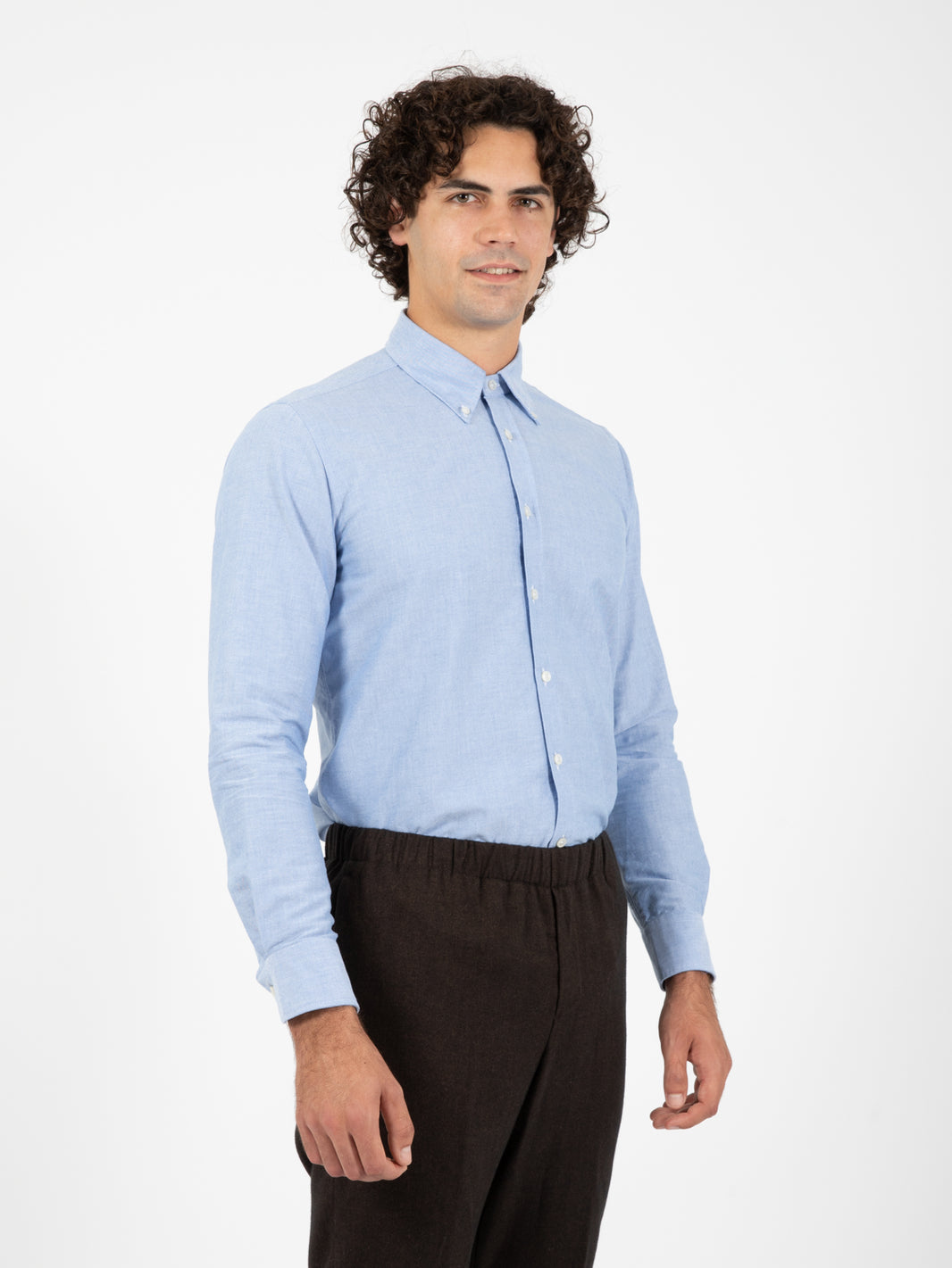 Light blue button-down shirt