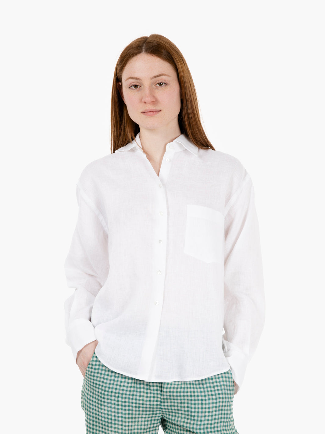 Camicia Dalia in lino bianca