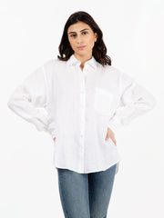 XACUS - Camicia Dalia in lino bianco