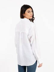 XACUS - Camicia Dalia in lino bianco