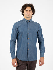 XACUS - Camicia denim medio blu