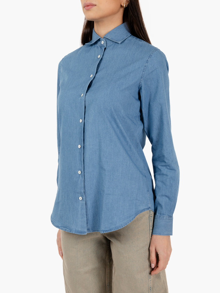 XACUS - Camicia denim Pina azzurro