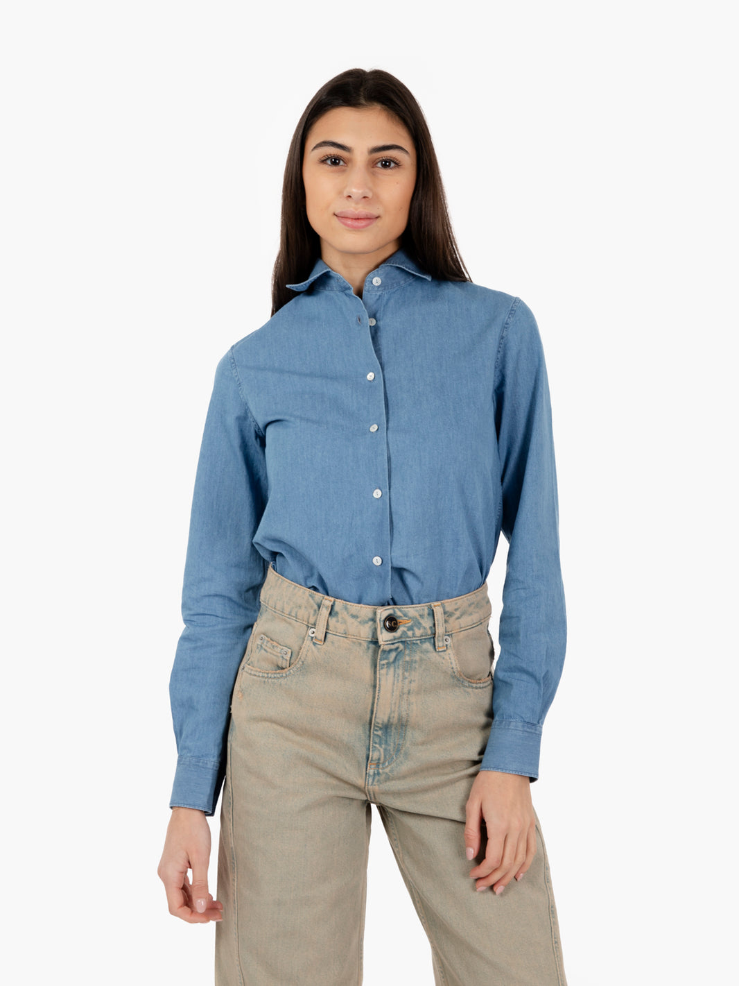 Camicia denim Pina azzurro