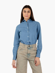 XACUS - Camicia denim Pina azzurro