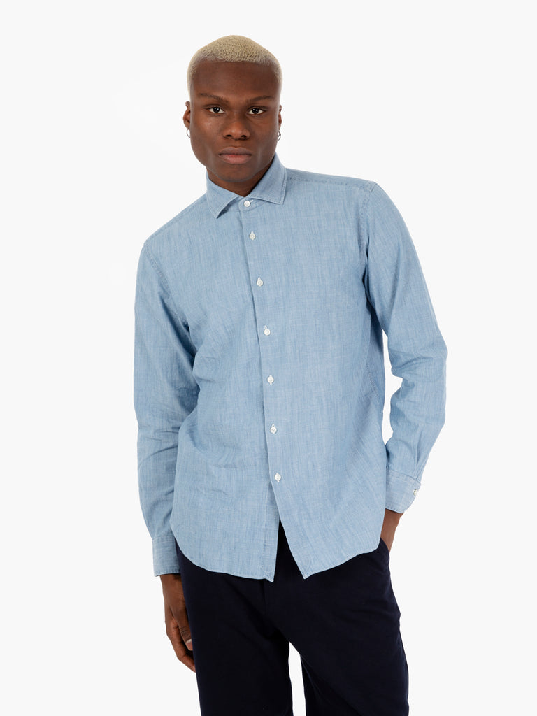 XACUS - Camicia in denim chiaro