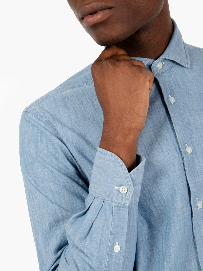 XACUS - Camicia in denim chiaro