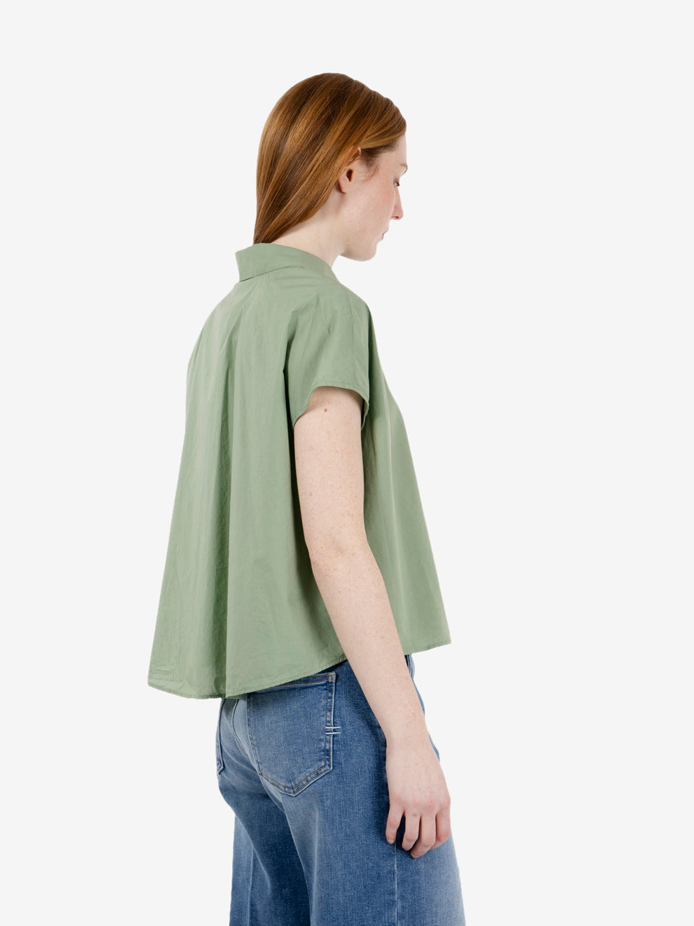 Camicia Marcelle crop verde