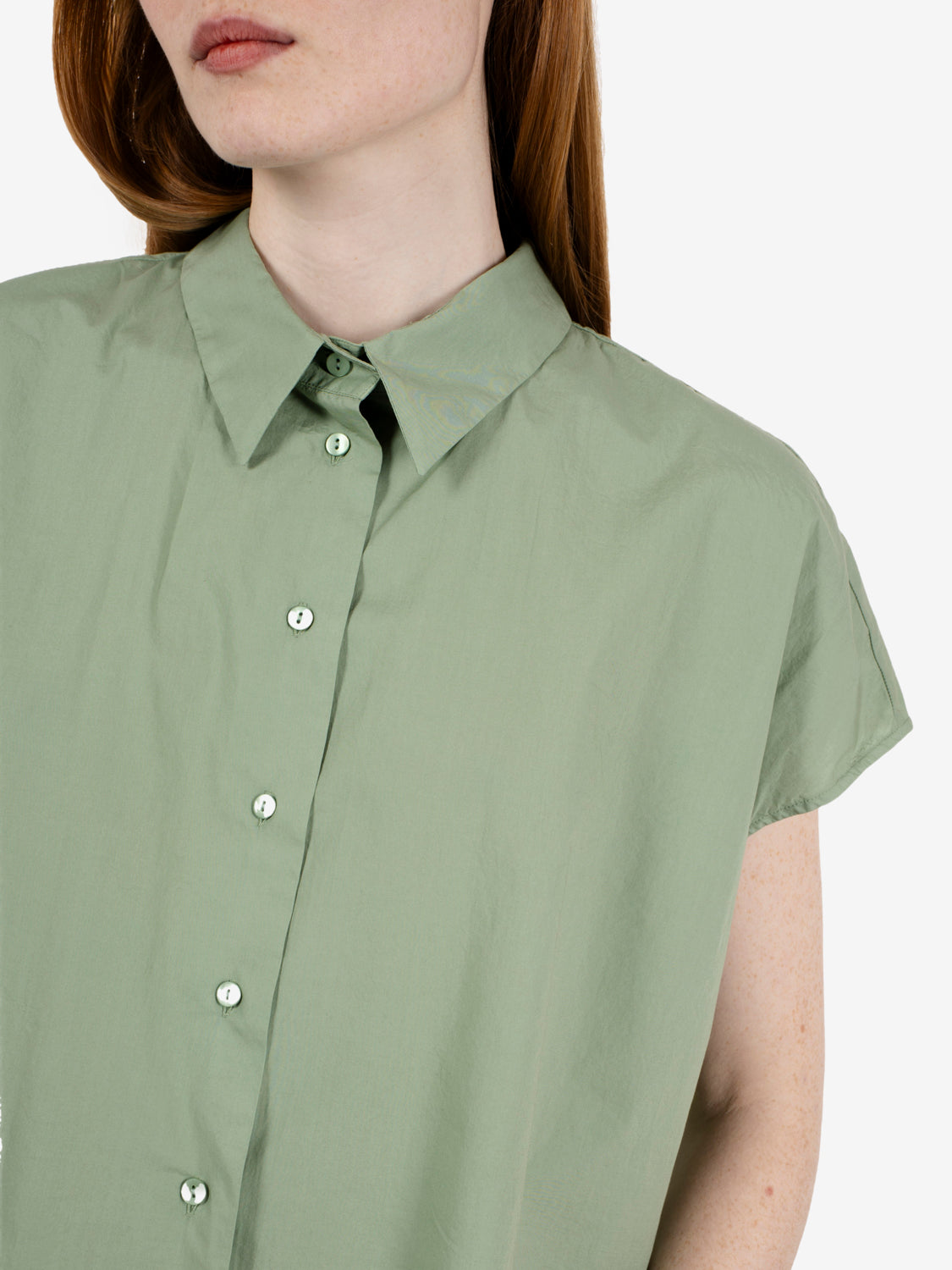 Camicia Marcelle crop verde