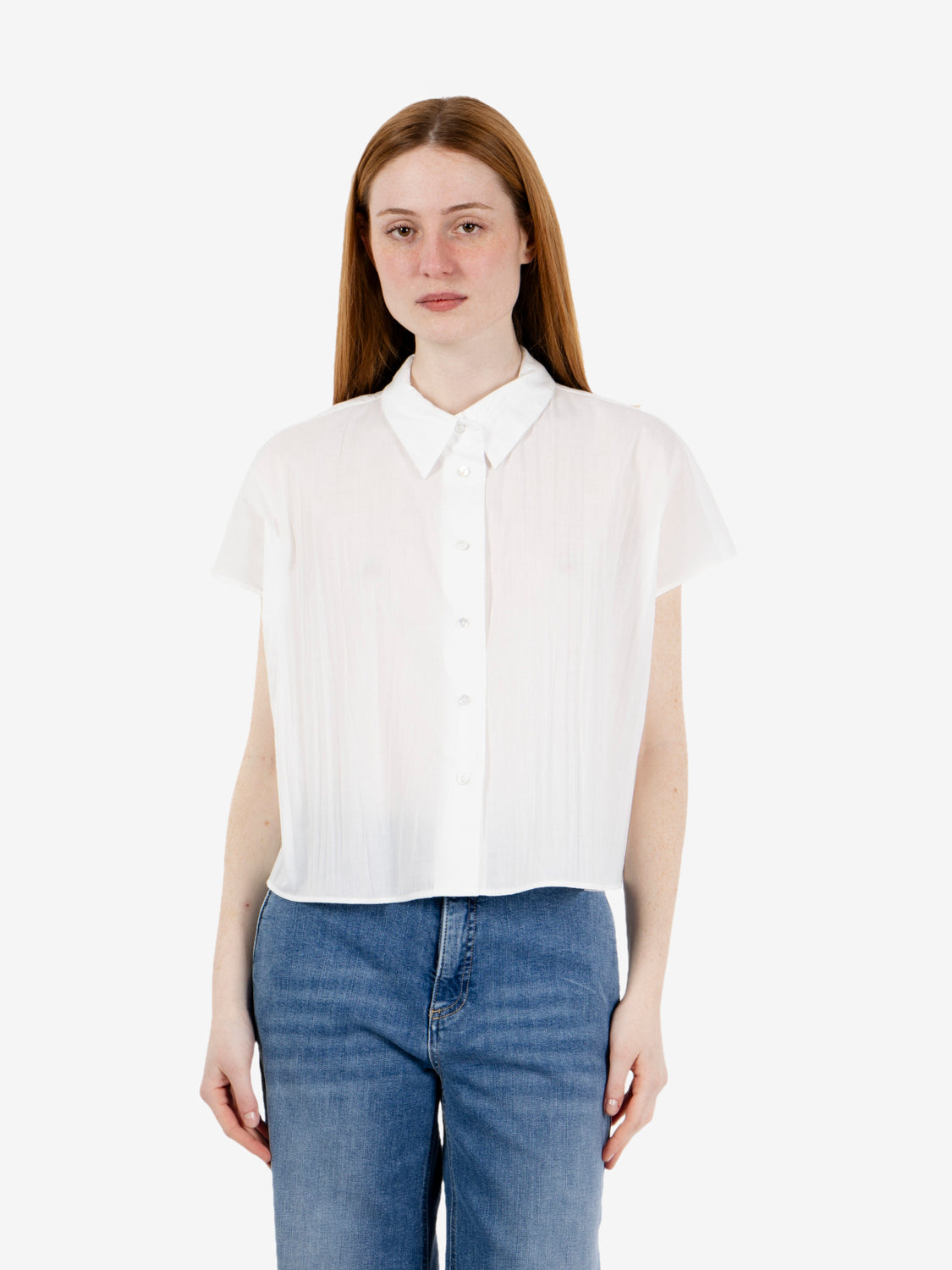 Camicia Marcelle effetto stropicciato bianca