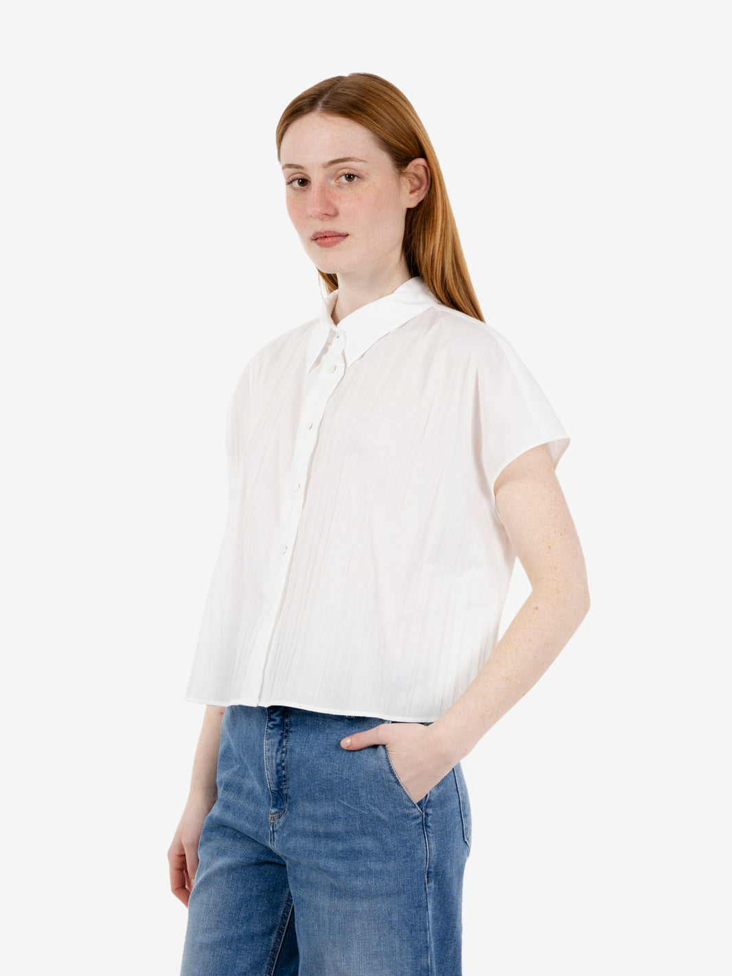 Camicia Marcelle effetto stropicciato bianca