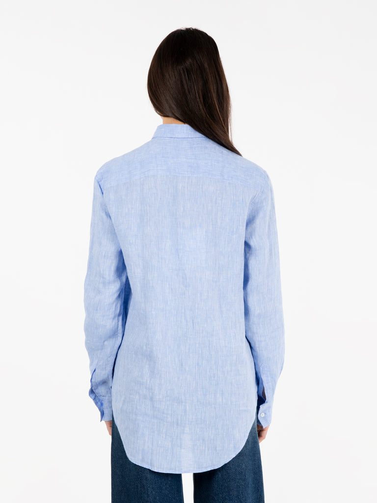 XACUS - Camicia Marta lino azzurro