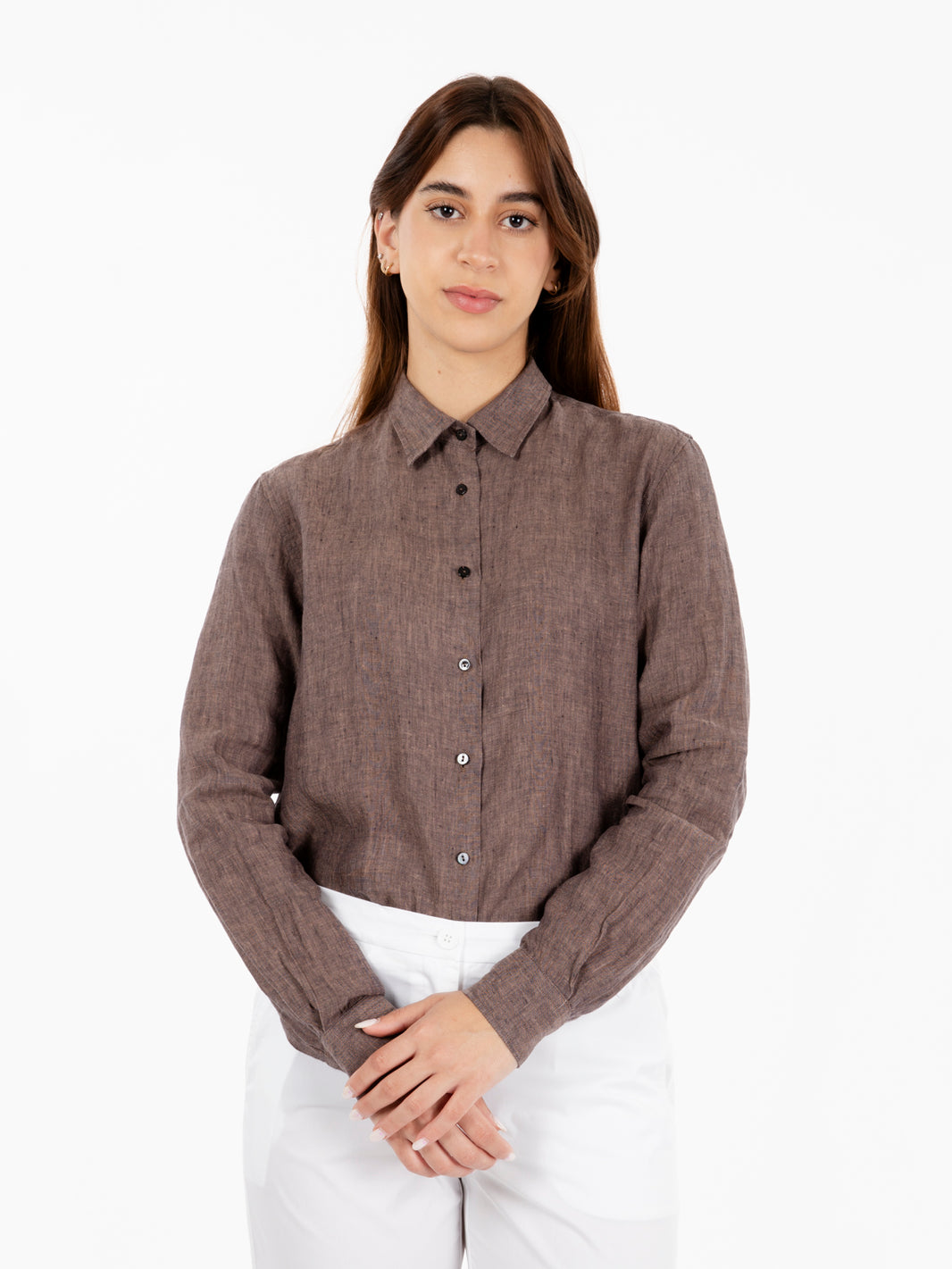 Marta dark linen shirt