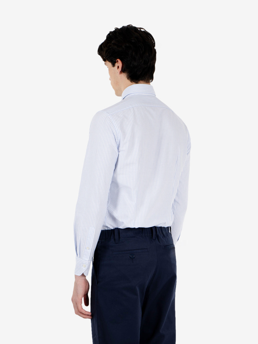 Camicia Oxford a righe azzurra