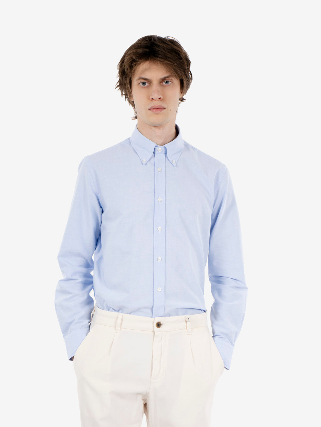 Camicia Oxford tailor fit azzurra