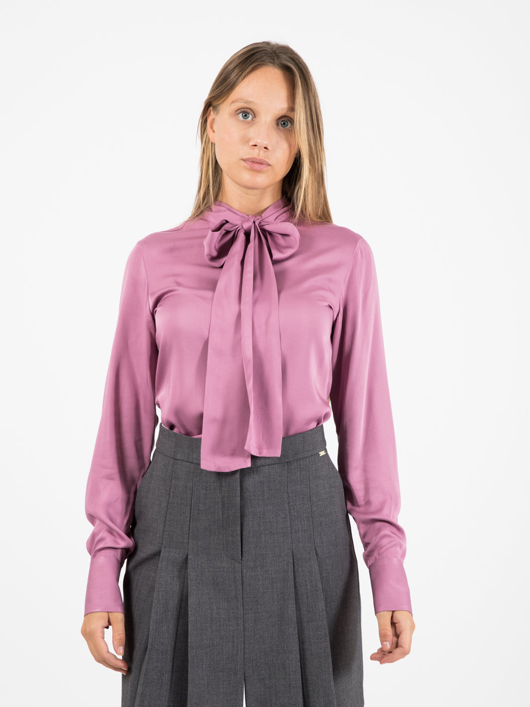 Camicia Pamela con fiocco rosa
