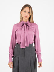 XACUS - Camicia Pamela con fiocco rosa