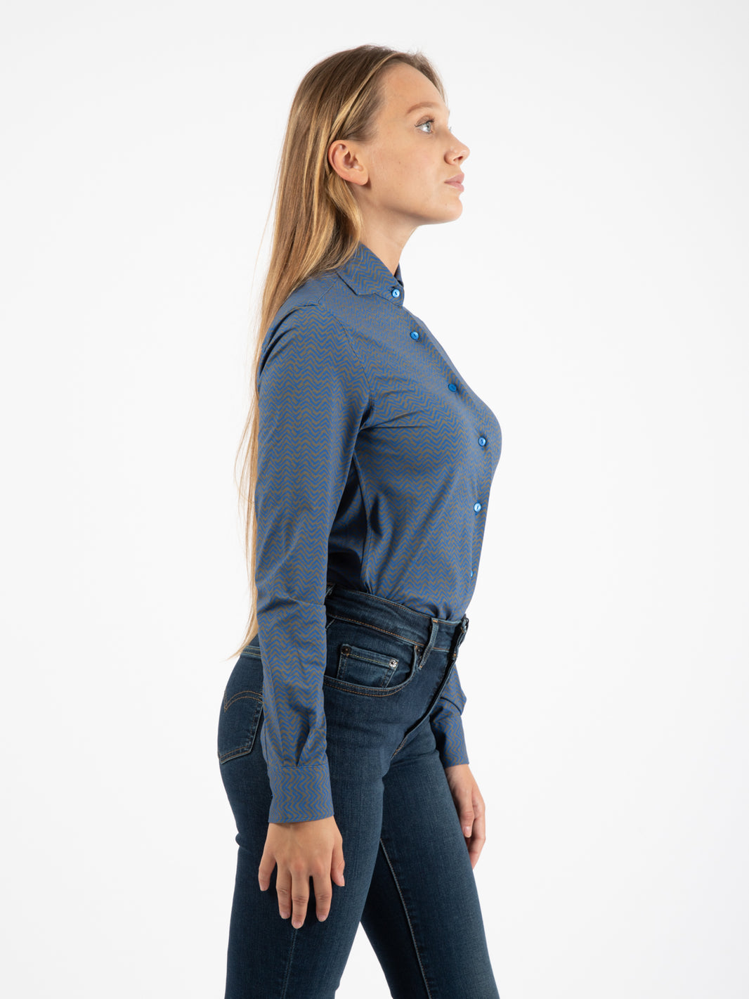 Camicia Pina active fantasia blu / verde