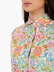 XACUS - Camicia Pina fantasia Liberty fiori multicolor