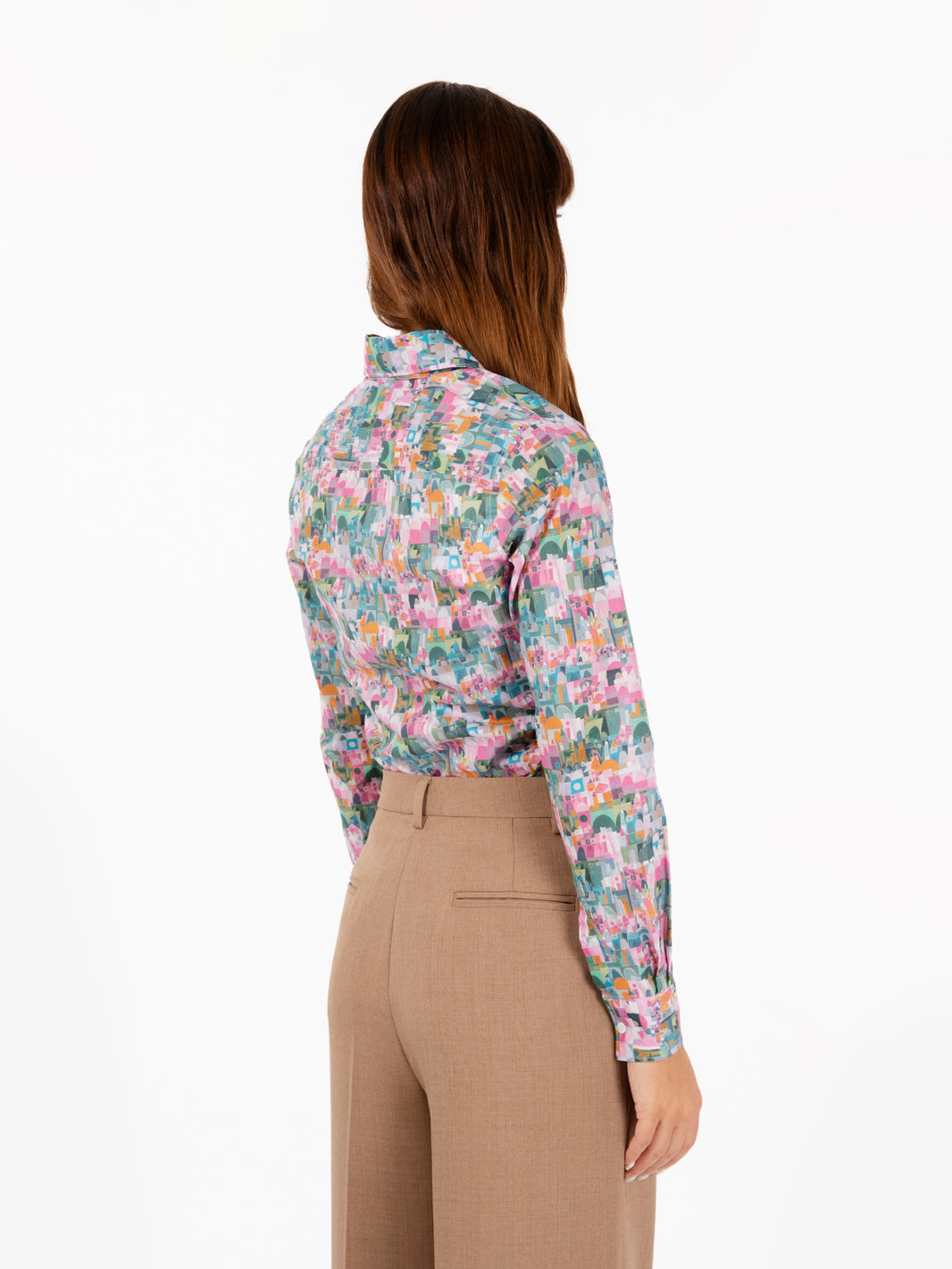 Camicia Pina in fantasia rosa