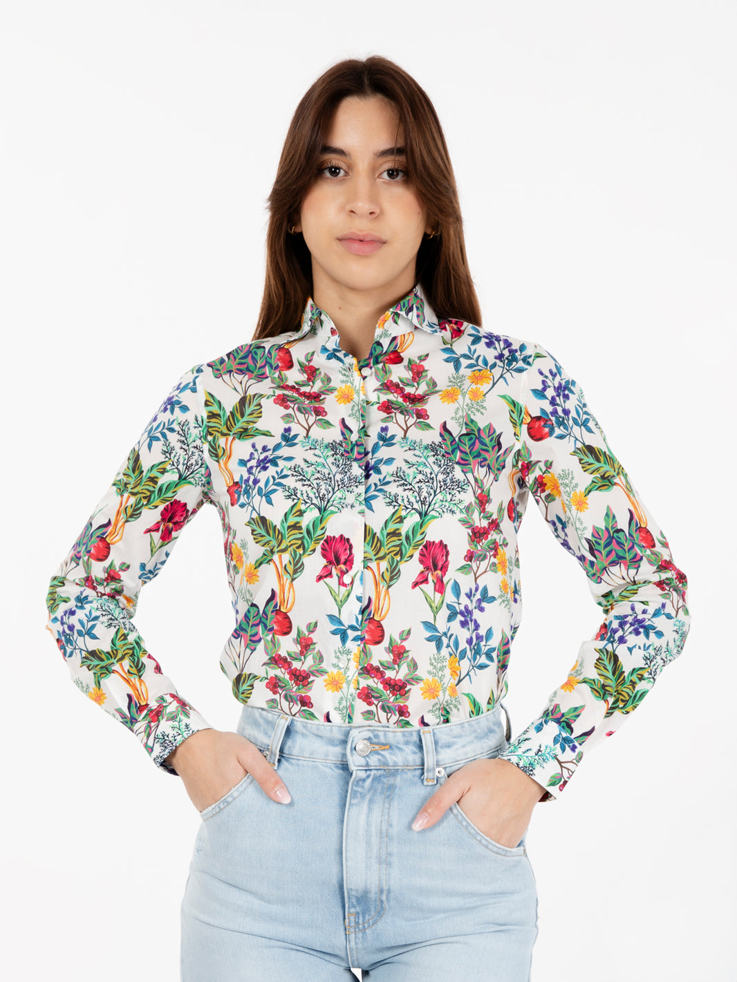 Camicia Pina Liberty bianco / floreale