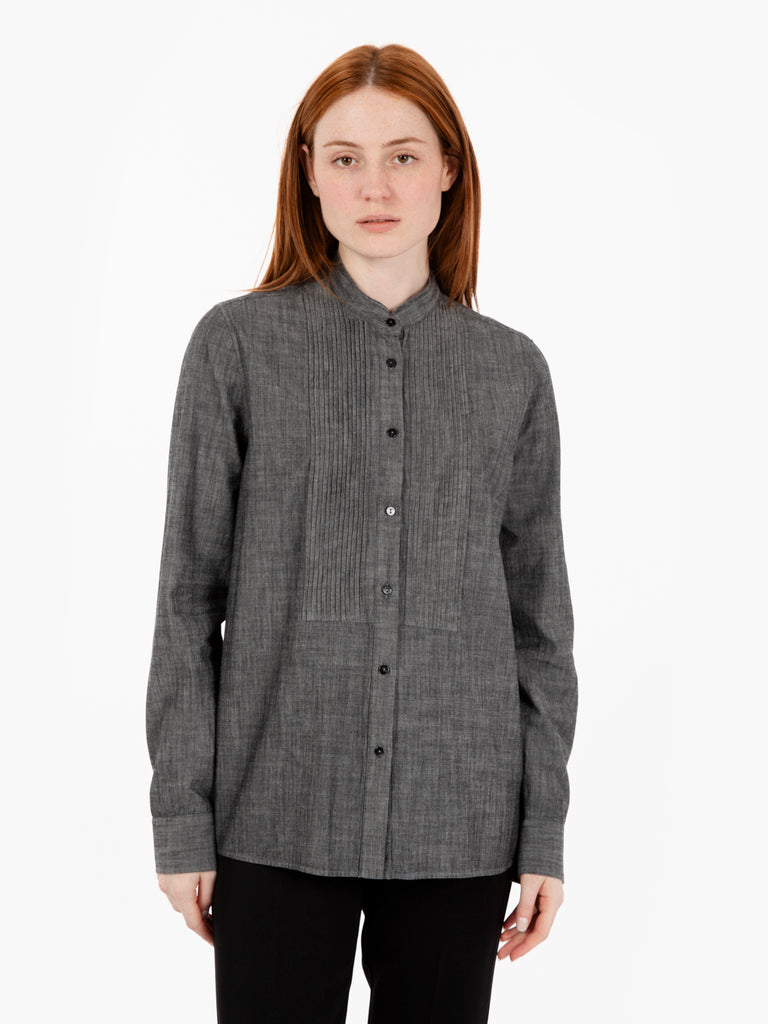 XACUS - Camicia Plastron Cristina grigia