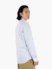 XACUS - Camicia polo in jersey fiammato azzurro
