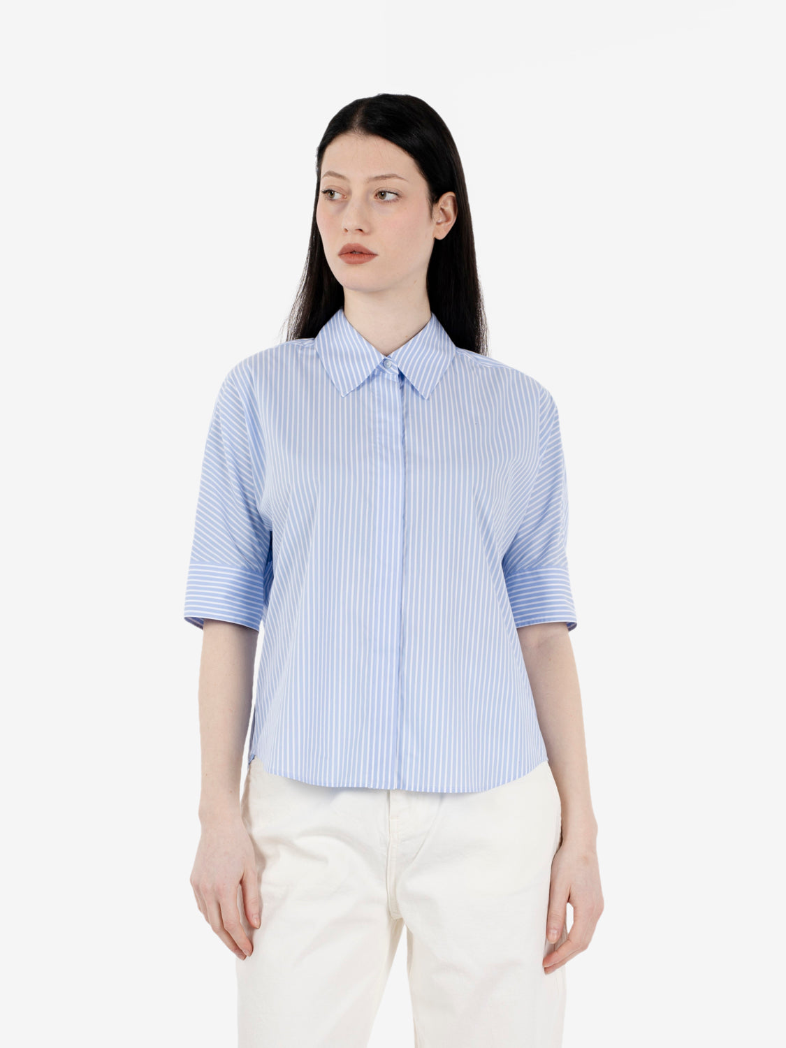Camicia Samira a righe azzurra