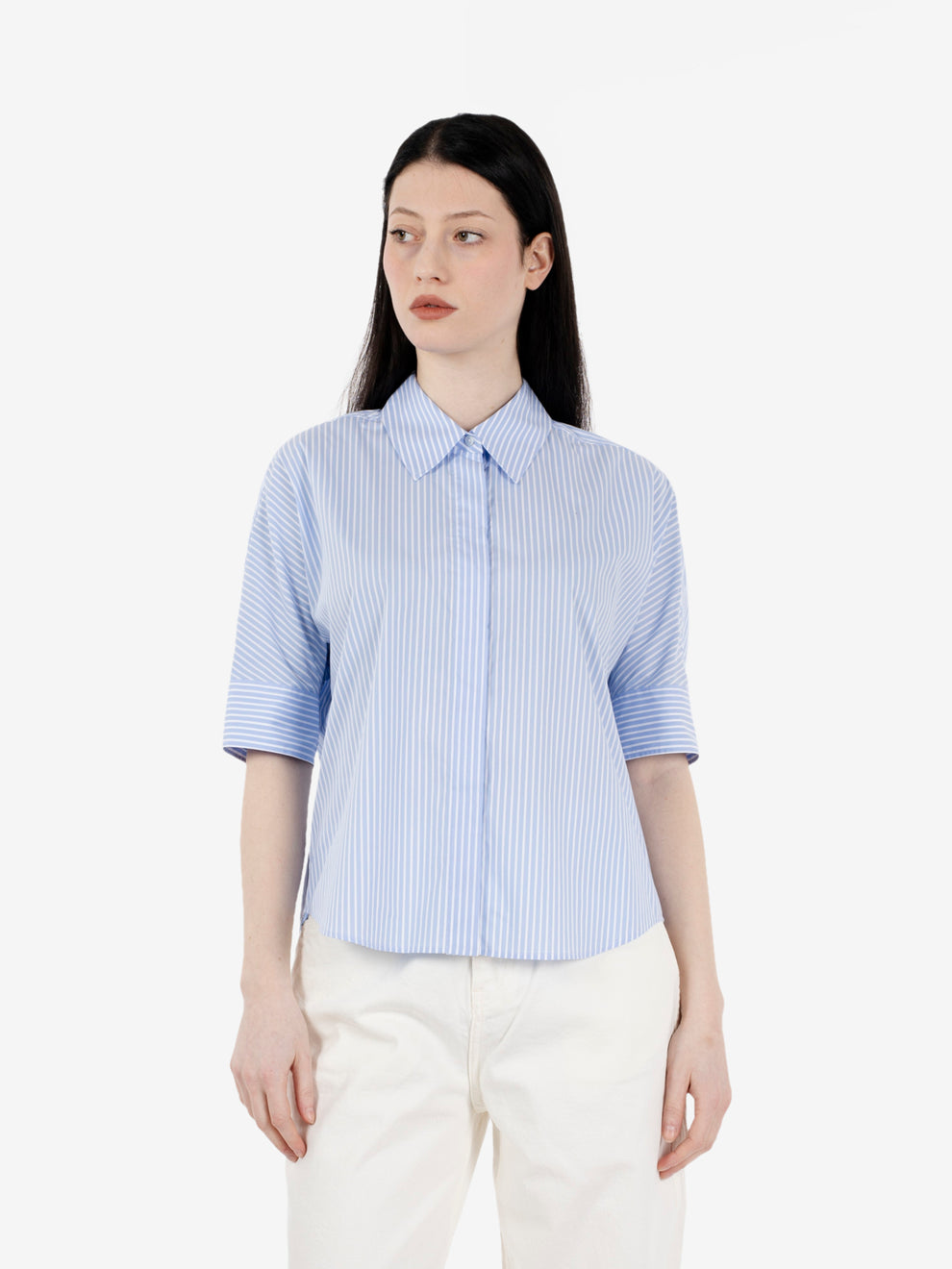 Camicia Samira a righe azzurra