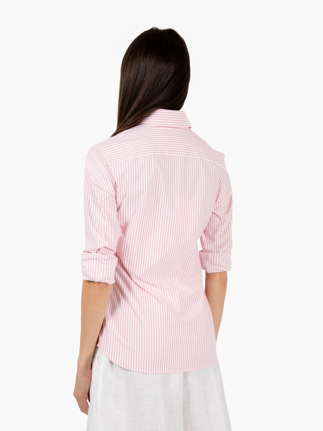 Sara Active Shirt Striped White/Pink