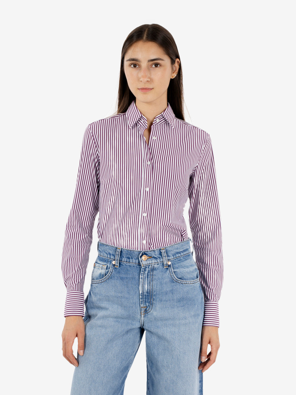 ACTIVE SHIRT BORDEAUX STRIPE SARAKT-1101/35618_004