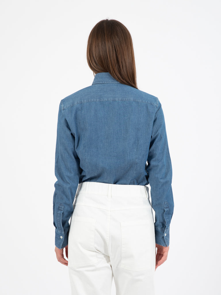 XACUS - Camicia Sara denim blu