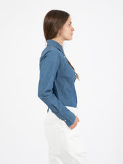 XACUS - Camicia Sara denim blu